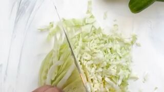 Healthy cucumber and cabbage salad