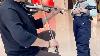 plays the violin beautifully