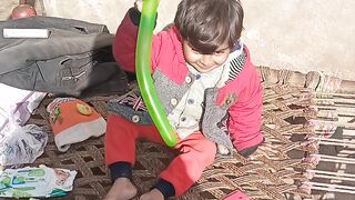 My baby Raja playing with balloons
