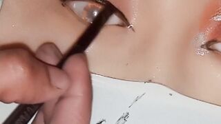 Brown smokey makeup