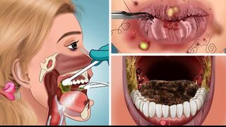 [ASMR] Oddly satisfying Giant Booger removal animation | Beauty care animation