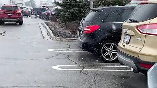 Enjoying snow in Mississauga Canada January 2023