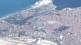 Beautiful view of Istambol Turkey airpot from airline