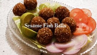 Sesame Fish Balls l Evening Snack Recipe By Humpanch