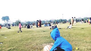 Children enjoy the holiday in minare Pakistan