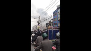 Burning at Raja bazar Rawalpindi