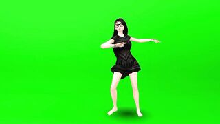 girl dance green screen