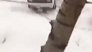 Careful Driving on snowfall