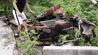 Restoration abandoned 1967 Honda motorcycles on fire | Restore Honda motorcycle 1967