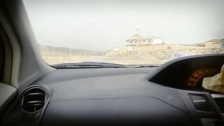 Driving in beautiful and romantic weather ????️