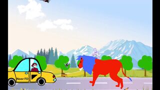lion attack on girl cartoon | animate short