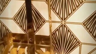 Golden corner shelf stainless steel