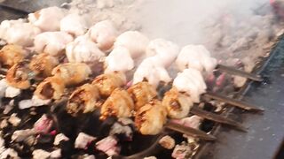 Enjoying BBQ || food street
