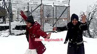 Wow snow fall very amaizing view ????