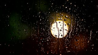 Moon with rain in night