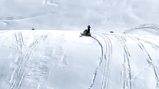 Gnarly snowmobile jump fail | snowmobiling jump | snowmobile stunt