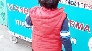 Enjoying Turkish Ice Cream/hindi /urdu #fun #familyfun #kids