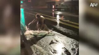 Cloudy With a Chance of FLYING Traffic Cones! 