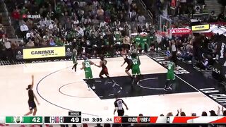Reggie Jackson made Dennis Schroder sit down right in front of him.