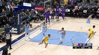 Horton-Tucker tries to flex and then runs into a brick wall in Steven Adams