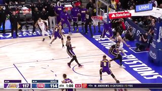 Anthony Davis with two CLUTCH blocks on Cade Cunningham in winning time!