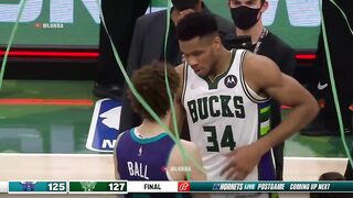 Giannis trading jerseys with LaMelo is dope