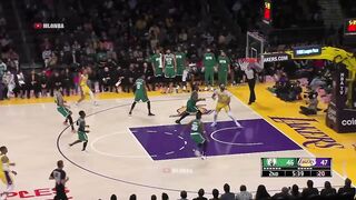Jayson Tatum did a nasty spin off Melo then finished with a dunk on Russ.
