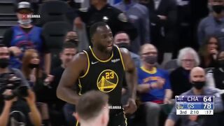 Draymond Green was having trouble getting back to his feet 