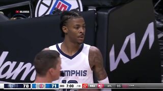 Ja Morant tried to end Ivica Zubac's life on a dunk but Eric Bledsoe was able to block it