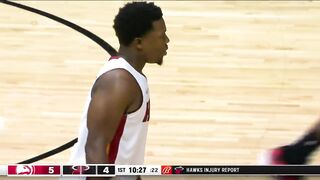 Kyle Lowry first points in a Heat uniform