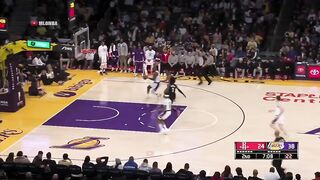 LeBron James & time traveler LeBron James in the same frame 