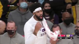 LeBron James got away with a travel on this assist to Melo