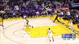Russell Westbrook first points in a Lakers uniform   Warriors vs Lakers