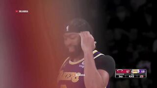 Russell Westbrook throwing the ball to AD's head 