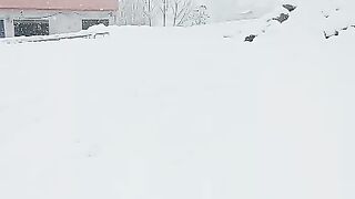 Snow falls in Northern aeras in Pakistan.