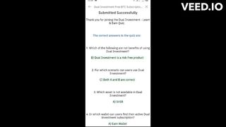 Binance Quiz Dual Investment New Campaign