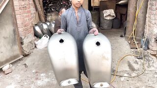 Amazing Manufacturing process of motorcycle fuel tank with minimal tools