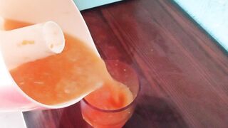 Enjoying Fresh orange juice ????