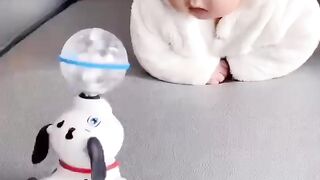 Baby is playing