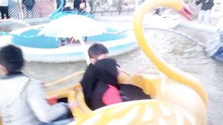 Kids enjoying in amusement park