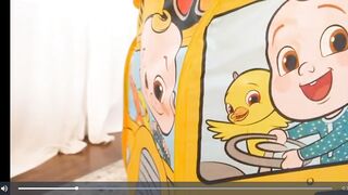Sunny Days Entertainment Musical Yellow School Bus Pop Up Tent -