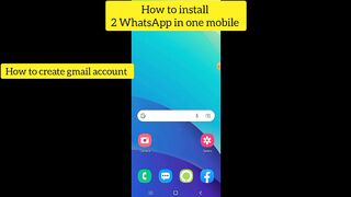 How to install 2 WhatsApp in one mobile | how to create gmail account