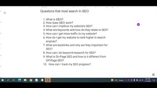SEO Questions