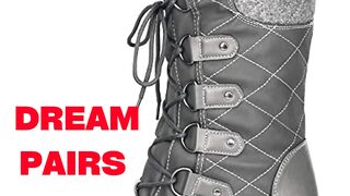 #short DREAM PAIRS Women's DP Warm Faux Fur Lined Mid Calf Winter Snow Boots
