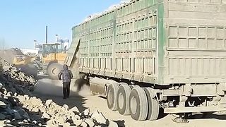 Unloading truck