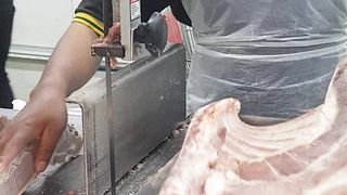 Mutton cutting skill on machine