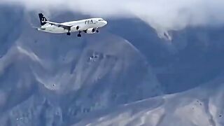 Breath taking view of flight to Skardu town
