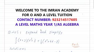 A level math Algebra. question 7