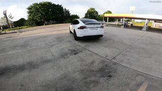 TESLA MODEL X P100D 611HP TOP SPEED DRIVE ON GERMAN AUTOBAHN