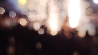 Bonfire party at night